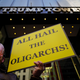 Protestors wearing Donald Trump masks rally outside of Trump Tower during an April Fools’ Day protest against U.S. President Donald Trump, April 1, 2019 in New York City.